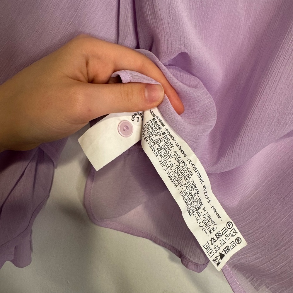 Lavender Ruffle Women's Top - Picture 6 of 6